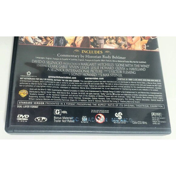 Gone With the Wind DVD 70th Anniversary 2-Disc Edition Classic Collector - Picture 8 of 9